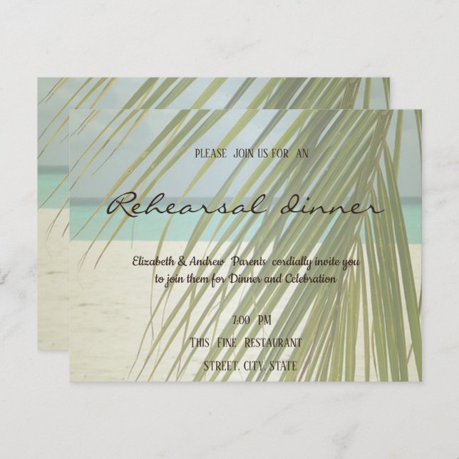 Convites Janto de Ensaios de Praia da Palm Sai (Frente/Verso)