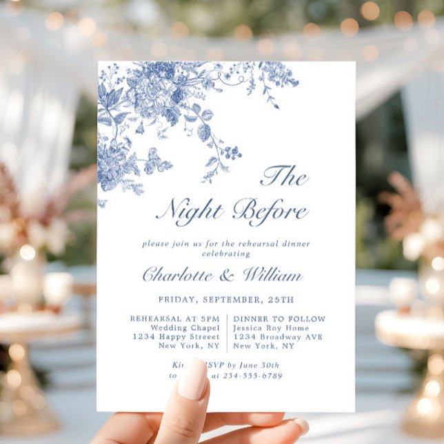 Convites Janto de Ensaios do Jardim Azul Vitoriano Francês (Criador carregado)