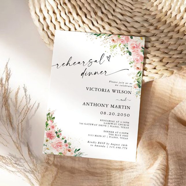 Convites Janto de Ensaios Dourados Rosa Rosa Rosa Rosa Esbr (Criador carregado)