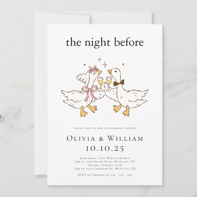 Convites Janto de Ensaios Engraçado do Ganso do bobo (Frente)