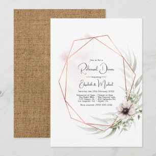 Convites Janto de Ensaios Geométricos de Bronze Elegância R