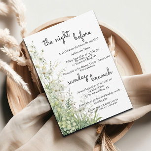 Convites Janto de Ensaios Verdes Dusty Sage e Brunch Doming