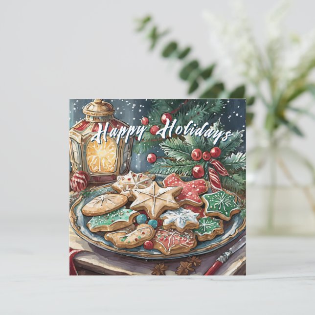 Convites Janto de Férias de Natal Desordenado (Em pé/Frente)