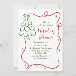 Convites Janto de Férias de Natal Imaginosas Desenhadas à M