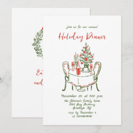 Convites Janto de Férias de Natal Imaginosas Desenhadas à M