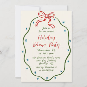 Convites Janto de Férias de Natal Imaginosas Desenhadas à M