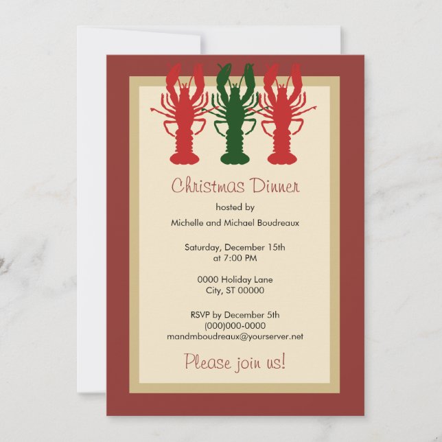 Convites Janto de Natal da Lagosta (Frente)