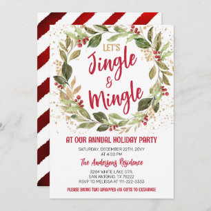 Convites Janto de Natal do Feriado Jingle & Mingle