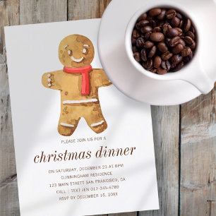 Convites Janto de Natal Gingerbread Man