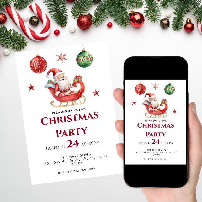Convites Janto de Natal sobre Férias Modernas (Criador carregado)