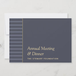 Convites Janto de negócios Dourado e azul moderno minimalis