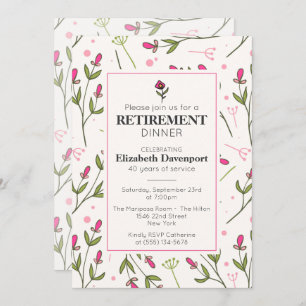 Convites Janto de Reforma de Flores Selvagens bonito Rosa