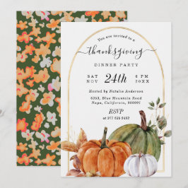 Convites Janto Dourado de Ação de Graças da Arca de Pumpkin