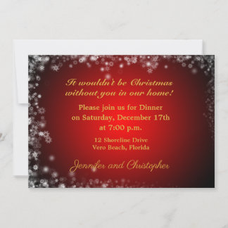 Convites Janto Elegante de Natal Vermelho e Branco