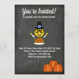 Convites janto Emoji de Ação de Graças 2017