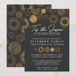 Convites Janto / Festa de Férias Douradas de Natal Retroati