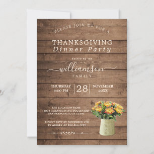 Convites Janto Floral de Ação de Graças Chrysantemum