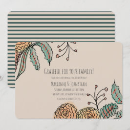 Convites Janto Floral de Ação de Graças Grateful Wreath