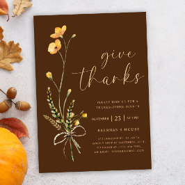 Convites Janto Floral Fall Rustic Thankmaking