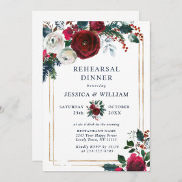 Convites Janto Foliage REHEARSAL Rosas de inverno da Burgun