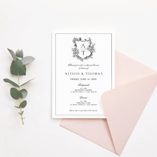 Convites Janto Formal de Ensaio Preto e Branco