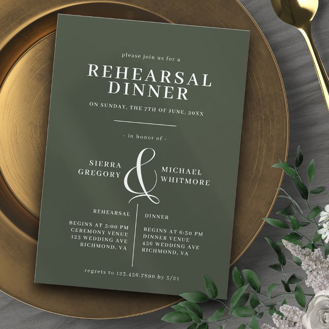 Convites Janto Formal de Ensaio sobre a Mosa Verde da Flore (Criador carregado)