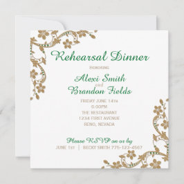 Convites Janto Hersal Emerald e Dourado Casamento