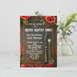 Convites Janto Mistério de Assassinato Social ou Festa de a