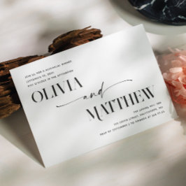 Convites Janto moderno minimalista de ensaio de casamento