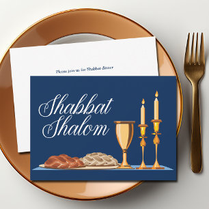Convites Janto Personalizado da Família Judaica Shabbat Sh