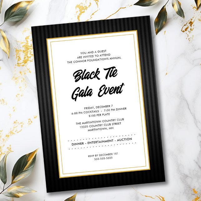 Convites Janto profissional Black Tie Gala (Criador carregado)