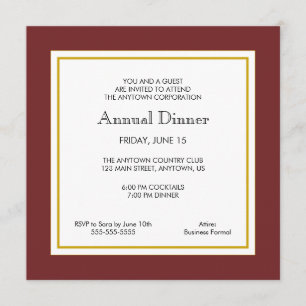 Convites Janto profissional de negócios da Maron e da Dour