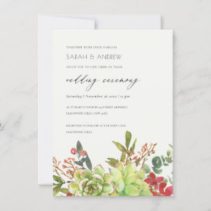 CONVITES JANTO REHEARSAL DE COR DE ÁGUA DE CACTUS SUCCULOS