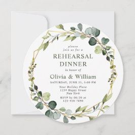 Convites Janto REHEARSAL de Frame de Eucalipto Moderno