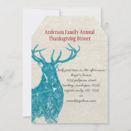 Convites Janto Russo de Ação de Graças Deer