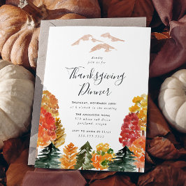 Convites Janto Rustic Autumn Forest Thankaking