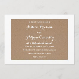 Convites Janto Rustic Brown Kraft - Ensaio por País