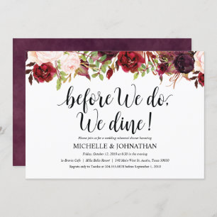 Convites Janto Rustic Burgundy de Casamento Convidado