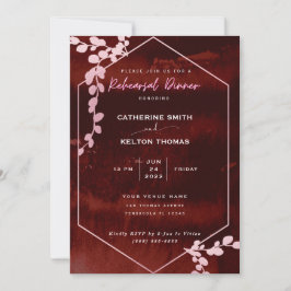 Convites Janto Rustic Burgundy Pink - Ensaio Floral