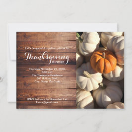 Convites Janto Rustic de Ação de Graças Pumpkin Fall Photo