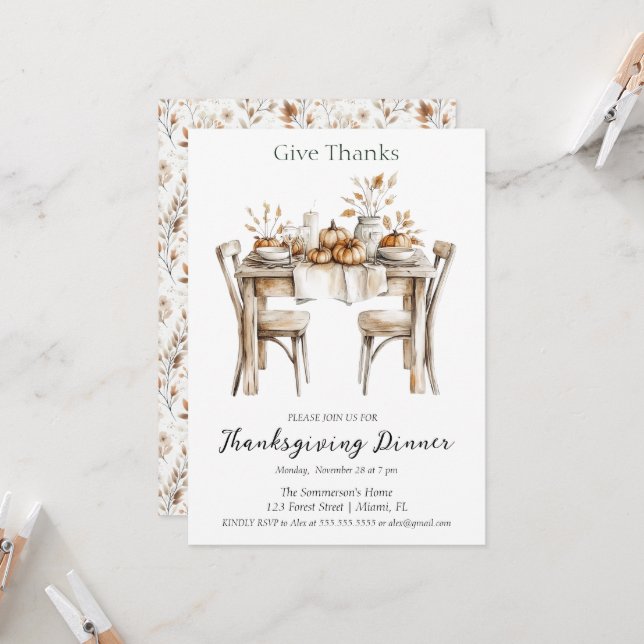 Convites Janto Rustic Dê Obrigados (Frente/Verso In Situ)