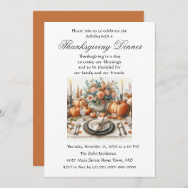 Convites Janto Rustic Elegance Family Amigos do Dia de Ação