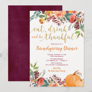 Convites Janto Rustic fall floral Friendsmaking