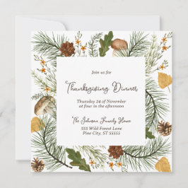 Convites Janto Rustic Fall Forest Thankoning