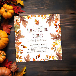 Convites Janto Rustic Fall Graças de Ação de Amizade