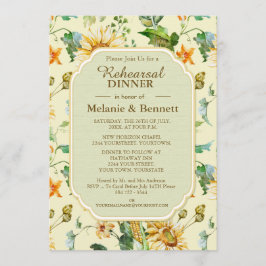 Convites Janto Rustic Floral Sunflower Botansal