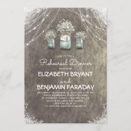 Convites Janto Rustic Mason Jars Baby's Breath
