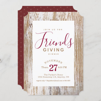 Convites Janto Rustic Whitewash Wood Amizade