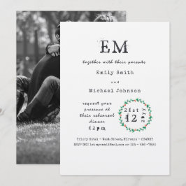 Convites Janto Rustic Xmas Convoca ADIÇÃO DE FOTO