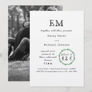 Convites Janto Rústico de Ensaios do Xmas Convida a ADICIO